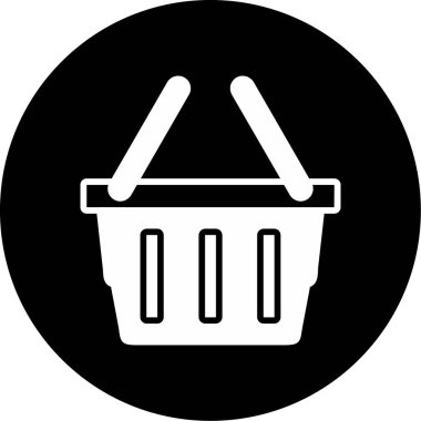 Sepet alışveriş vektörü sembol tasarımı