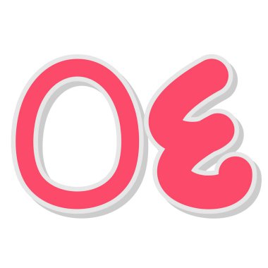 Alfabe kümesinin alfabe harfleri, vektör illüstrasyonu