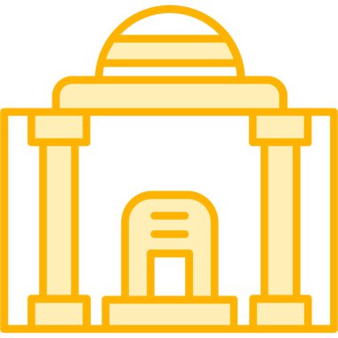 mimari yapı binası simgesi - taslak biçimi