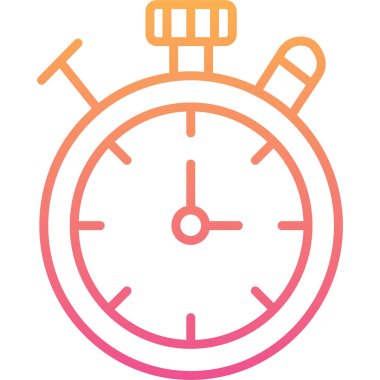 Bir saat simgesinin vektör illüstrasyonu