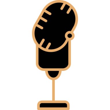 Mikrofon. Web simgesi basit illüstrasyon