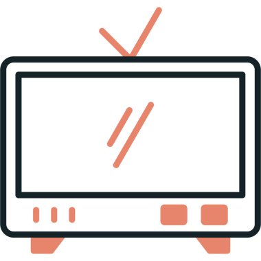TV simgesi vektör illüstrasyonu