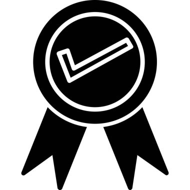 Ödül madalyası ikonu. Web için ödül madalyası vektör simgesinin basit illüstrasyonu