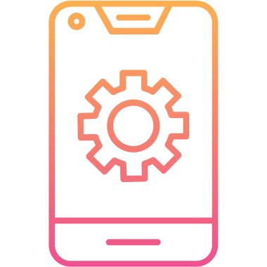 Cep telefonu. Web simgesi basit illüstrasyon