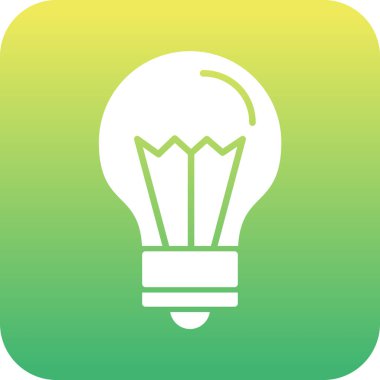 bulb flat icon vector illustration