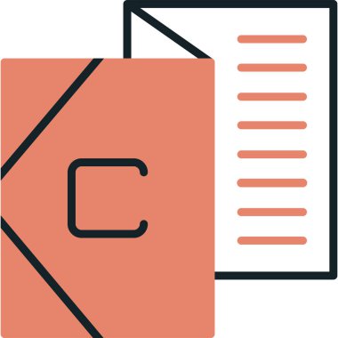 Belge. Web simgesi basit illüstrasyon