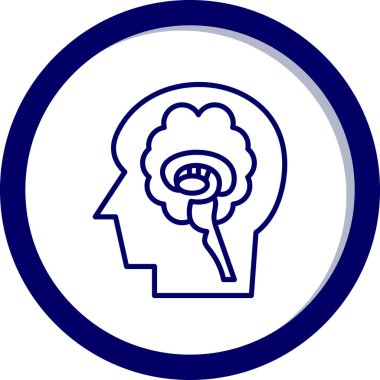 Beyin. Web simgesi basit illüstrasyon