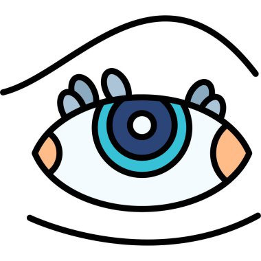 Gözleri ve gözleri olan gözler, ikon, vektör tasarımı