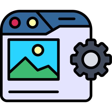 Web simgesi tasarımı vektör illüstrasyonu