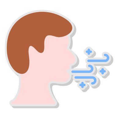 Adam pipo ikonu içiyor. Düz renk tasarımı. vektör illüstrasyonu.