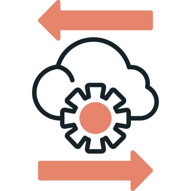 Bulut. Web simgesi basit illüstrasyon