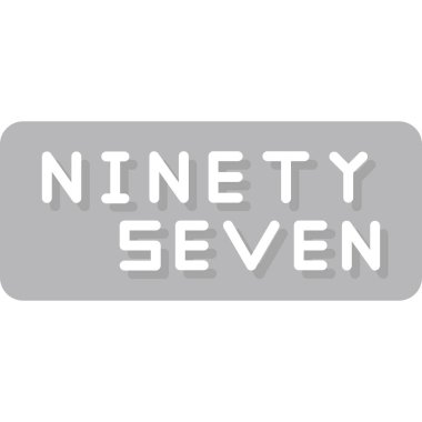 Yedi, yedi işareti. Beyaz arkaplandaki yuvarlak tuş. vektör illüstrasyonu