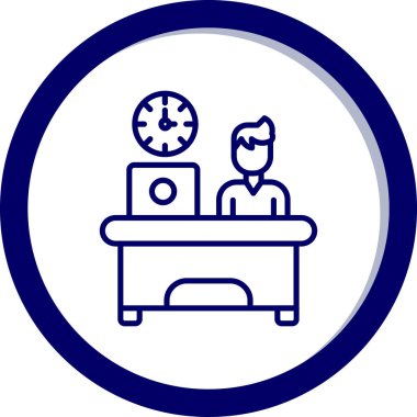 Bir dizüstü bilgisayar simgesinin vektör illüstrasyonu