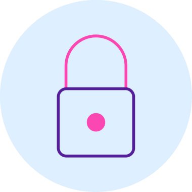 Asma kilit simgesinin vektör illüstrasyonu