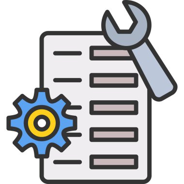 dişli bakım ayarları simgesi - taslak biçimi