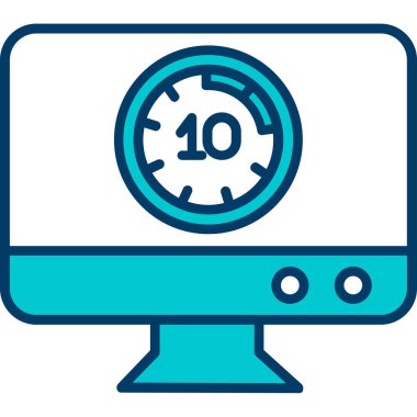 Çalar saat. Web simgesi basit tasarım