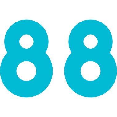 80. yıl dönümü mavi vektör tasarımı