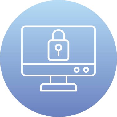 Kilit simgesinin vektör illüstrasyonu.