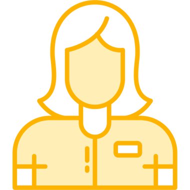 Avatar vektör illüstrasyon tasarımlı kadın