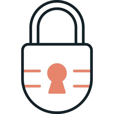 kilit simgesi, vektör illüstrasyonu