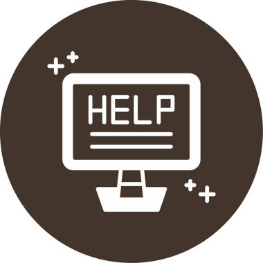 yardım simgesi, vektör illüstrasyonu