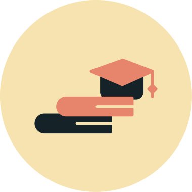 Diploma düz simge vektör çizim