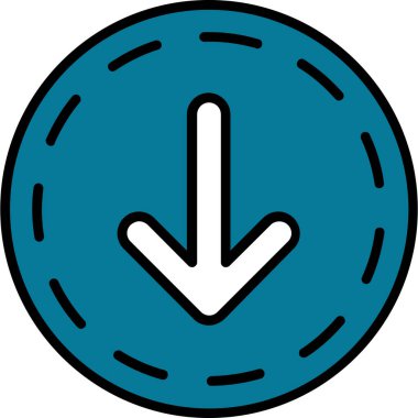 arrow down icon. vector illustration