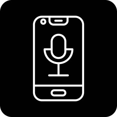 mikrofon simgesi vektör illüstrasyonu