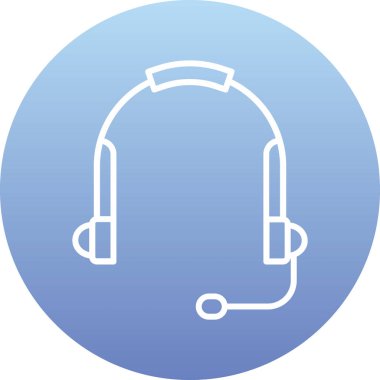 Kulaklık simgesinin vektör illüstrasyonu