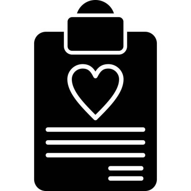 aşk kalp ikonu, basit vektör illüstrasyonu