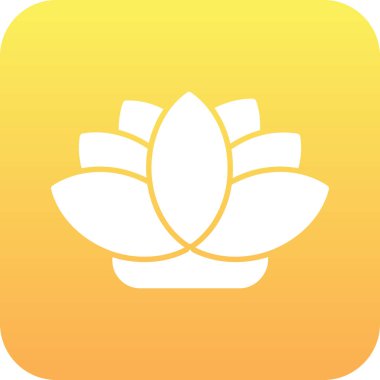 güzel lotus kabartma vektör simgesi
