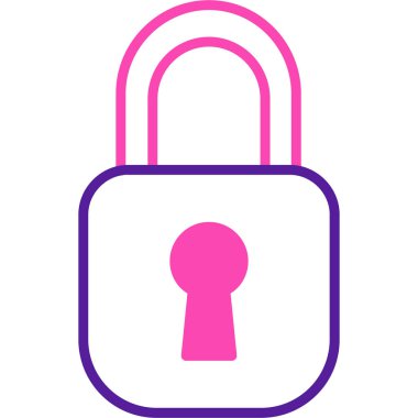 Bir kilit simgesinin vektör illüstrasyonu