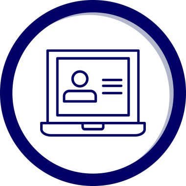 Dizüstü bilgisayar simgesinin vektör çizimi