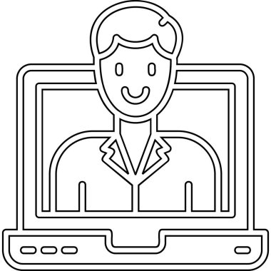 İş adamı avatar karakter vektör çizimi tasarımı