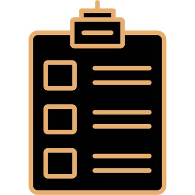 Kontrol listesi web simgesi basit tasarımı