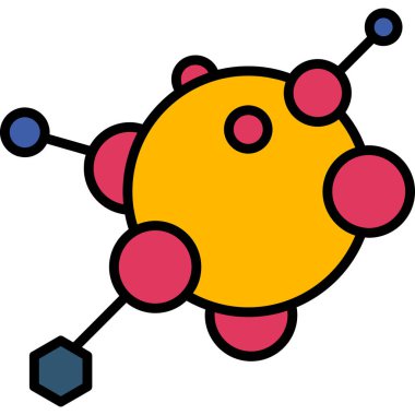 Şirin bir çizgi film simgesinin vektör çizimi