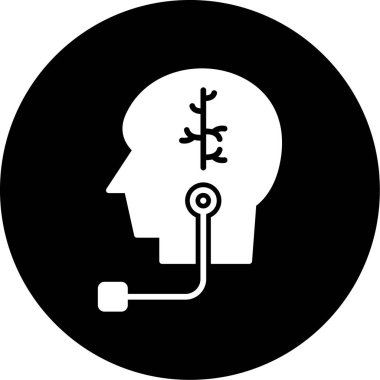 beyin ikonu vektör illüstrasyonu