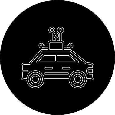 Araba simgesinin vektör illüstrasyonu