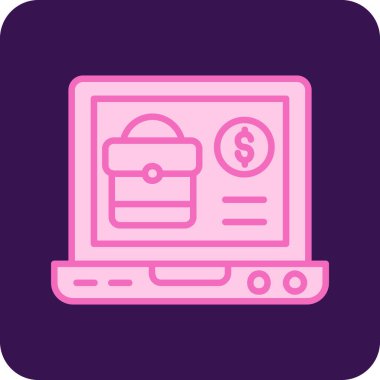 Para için. Web simgesi basit illüstrasyon