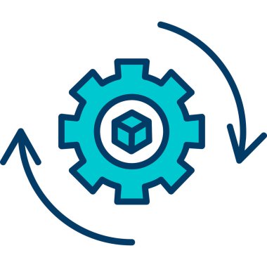 ok simgesi vektör illüstrasyon tasarımlı dişli