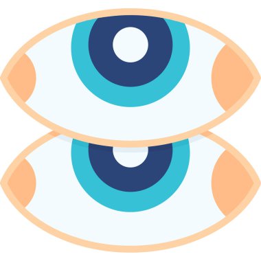 Göz. Web simgesi basit illüstrasyon