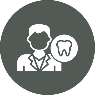 Diş hekimi vektör simgesi modern basit tasarım illüstrasyonu