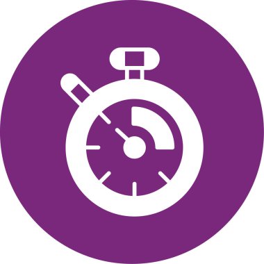 Kronometre simgesi, vektör illüstrasyonu