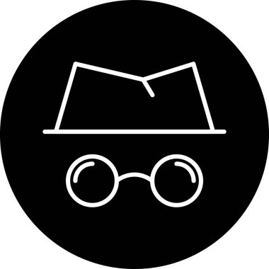 Büyüteci olan bir kitabın vektör simgesi.