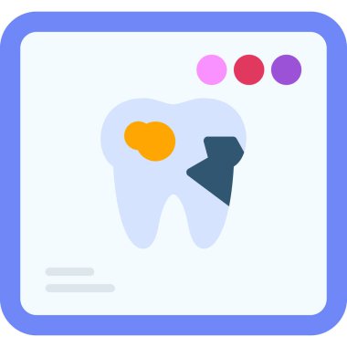 Diş simgesi, vektör illüstrasyonu