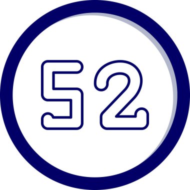 Mavi 6 sayısının vektör illüstrasyonu