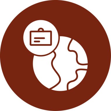 küresel web simgesi, vektör çizim