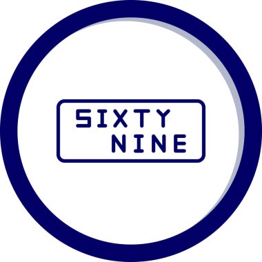 6 numara 5 simgesi, basit biçim