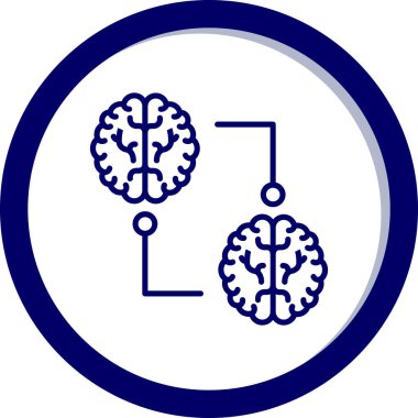 Beyin. Web simgesi basit illüstrasyon