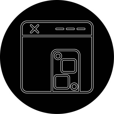 Fırın. Web simgesi basit illüstrasyon